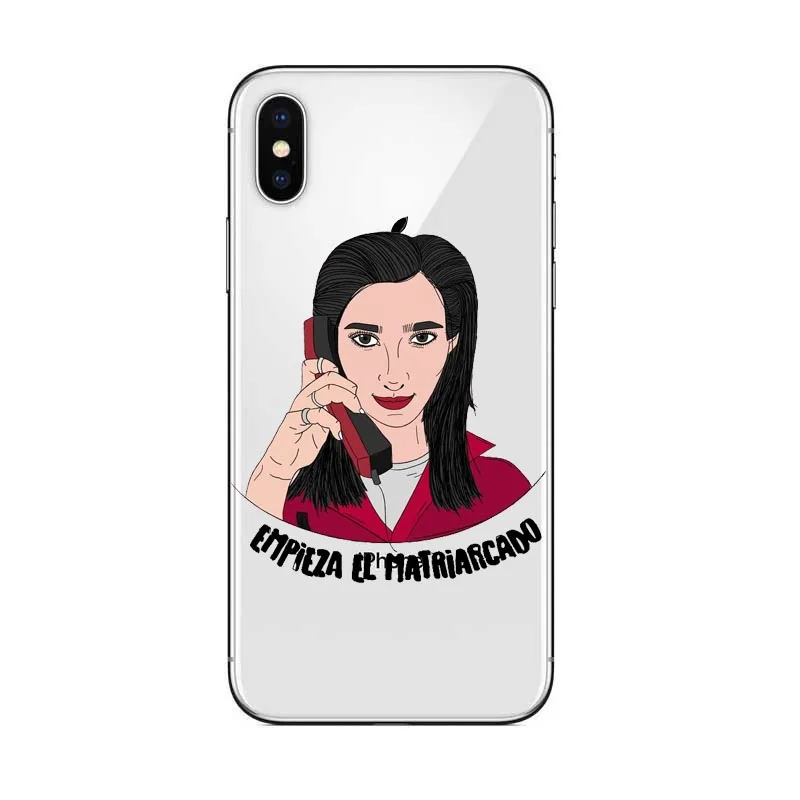 TPU Для iPhone X Fundas для iPhone 5 5S SE 6 6S 7 8 Plus ТВ серии деньги Heist дом бумажная упаковка крутая мультяшная задняя крышка - Цвет: TPU