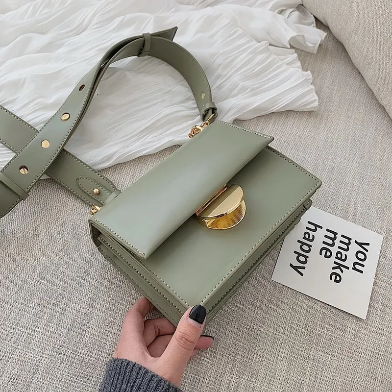 

Candy Color Small Square Bag For Women 2019 New High Quality PU Leather Ladies Designer Handbags Female Shoulder Messenger Bags