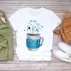 Летняя женская футболка с рисунком в стиле Харадзюку, женские футболки с коротким рукавом, футболка с перьями мечты, модные женские футболки с принтом, топы