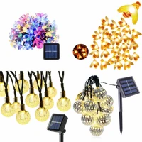 40ft 100led star fairy string lights solar panel twinkle waterproof ball light for outdoor gardens lawn patio xmas holiday lamp