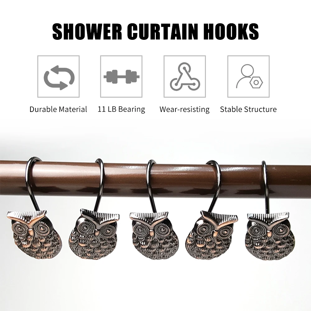 Горячая Сова декоративный занавес для ванной s Крючки Кольца занавески душа