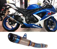 for motorcycle gsxr600 gsxr750 k8 k9 k10 modified titanium alloy exhaust pipe 2008 2009 2010