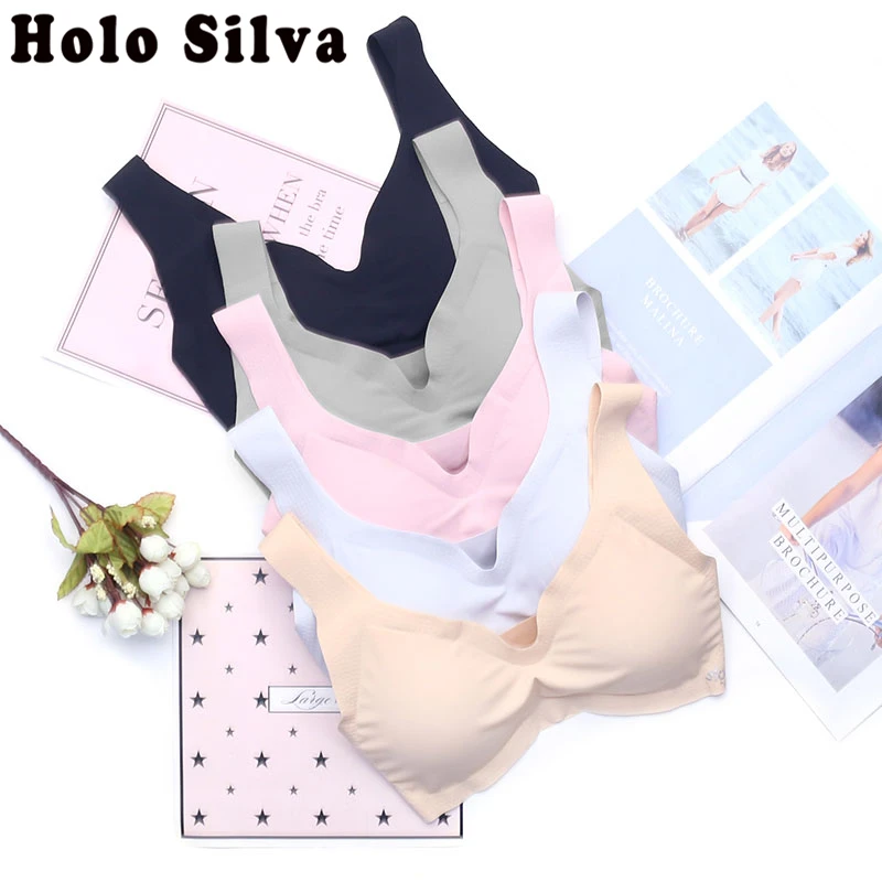 Бесшовное нижнее белье женское беспроводное обтягивающий нагрудник фитнес