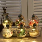 Рождественские светодиодные шарики, огни, украшения для рождественской елки, новый год 2022, наружное украшение, прозрачное праздничное Рождественское украшение