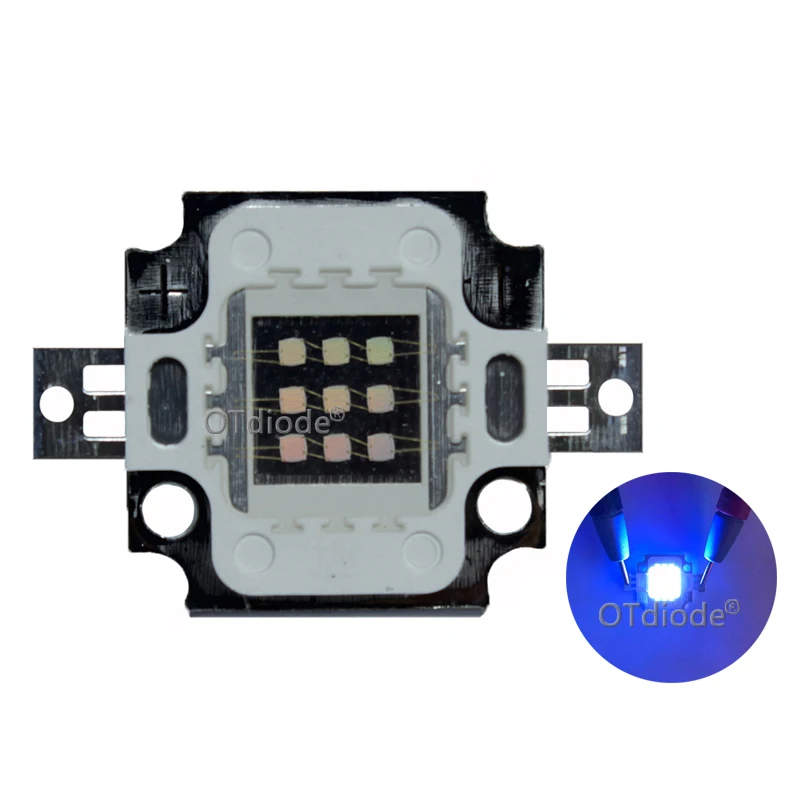 1PCS 10W UV High Power Light Chip lamp fishing LED purple Diode 395nm 385nm 350mA 27-32V for uv glue curing light | Лампы и освещение