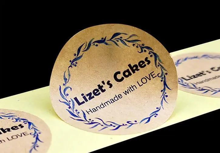 

Kraft Paper Sticker Label With Custom Logo Printing