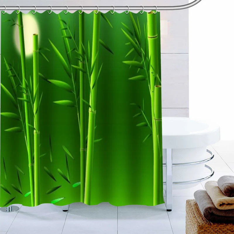 Современная бамбуковая и каменная занавеска для душа декор ладоней