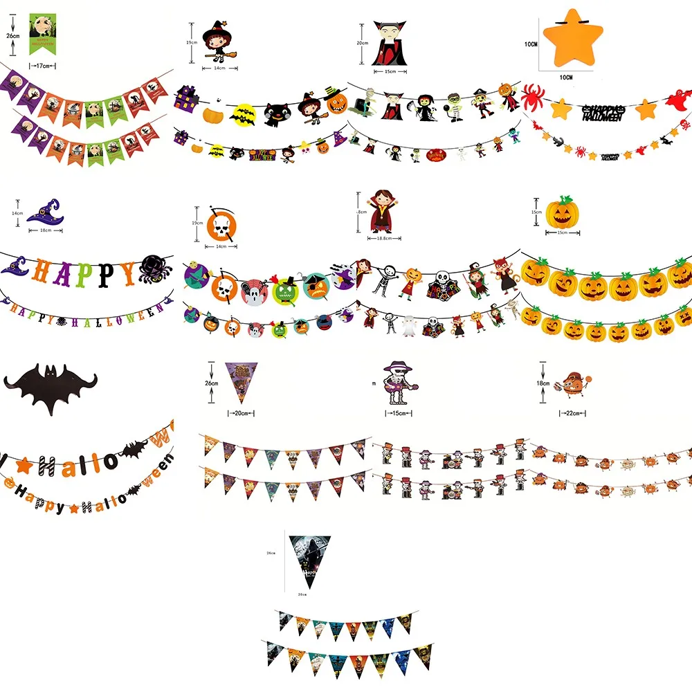 Хэллоуин баннеры Флаги партии Висячие украшения принадлежности Тыква волшебник