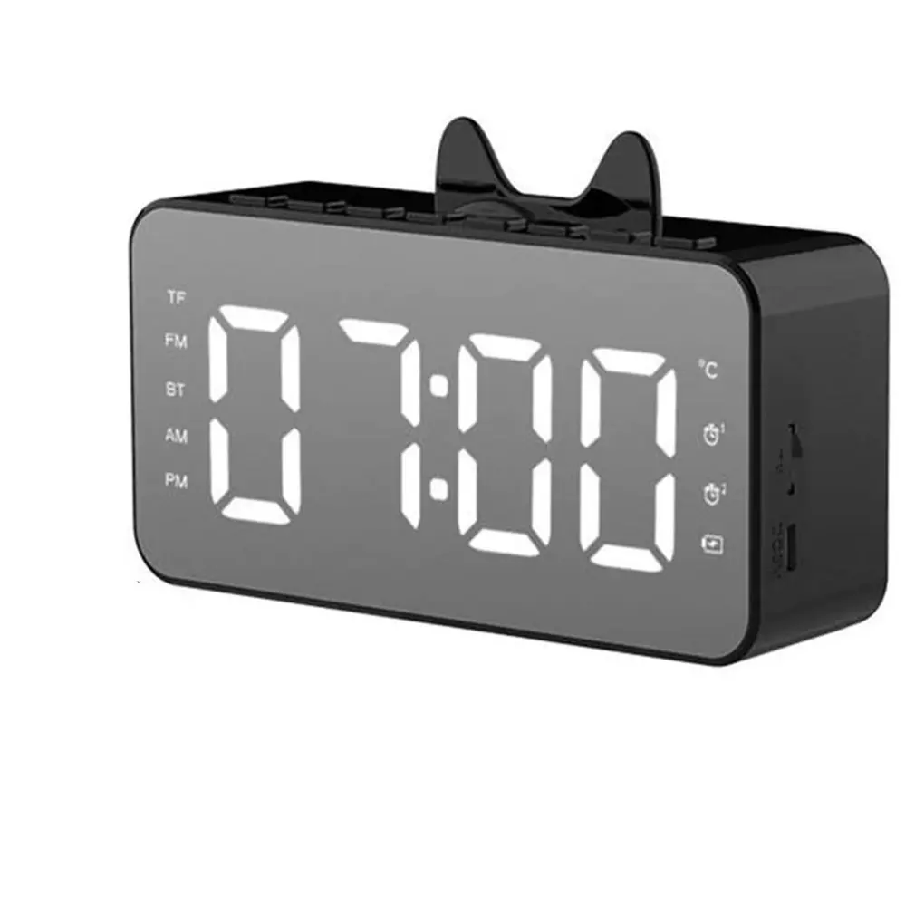 

Q9 Wireless Stereo Speaker Digital Alarm Clock FM Radio Temperature Music Player Dual Alarms LED Table Clock