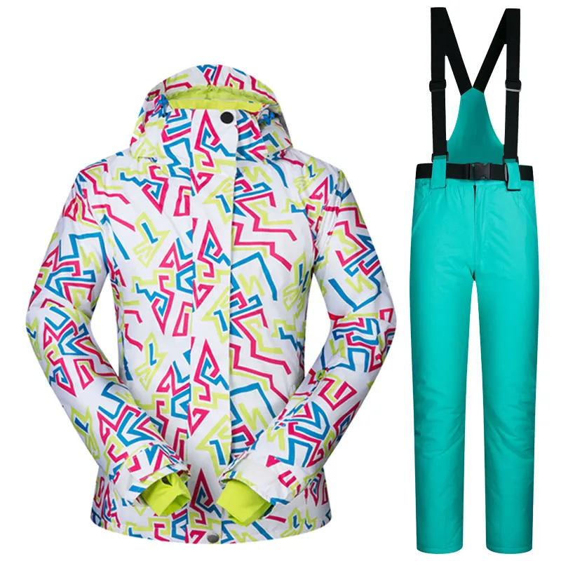 

Women Ski Suit Winter Ski Jacket And Pants Female Waterproof Windproof Breathable Snow Sets Skiing And Snowboarding Suits Brands