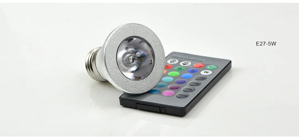 1 шт. прекрасный 16 цветов RGB Рождественский Декор атмосферный светодиодный ночник E27 5 Вт 110 В-220 В светодиодный светильник Точечный светильник+ ИК-пульт дистанционного управления