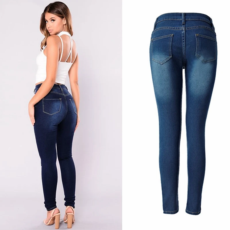 Горячая Распродажа джинсы для мам высокая талия офисные женские джинсовые штаны