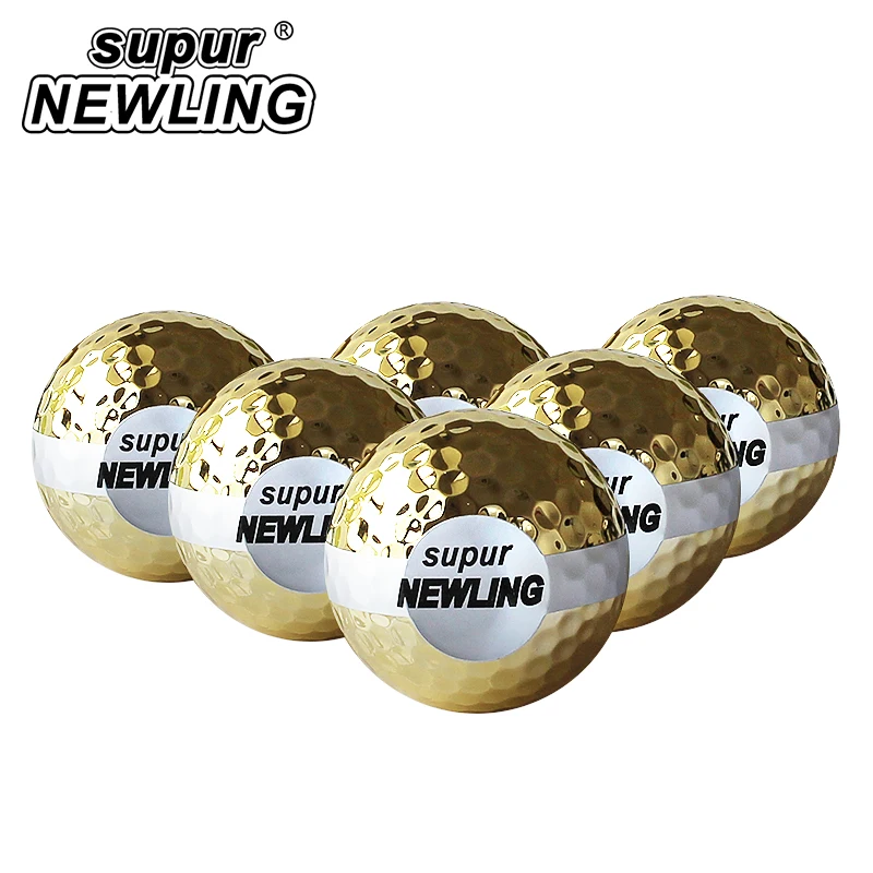 Упаковка 3 шт мячи для гольфа золотые цветные ленты открытие церемонии покрытием