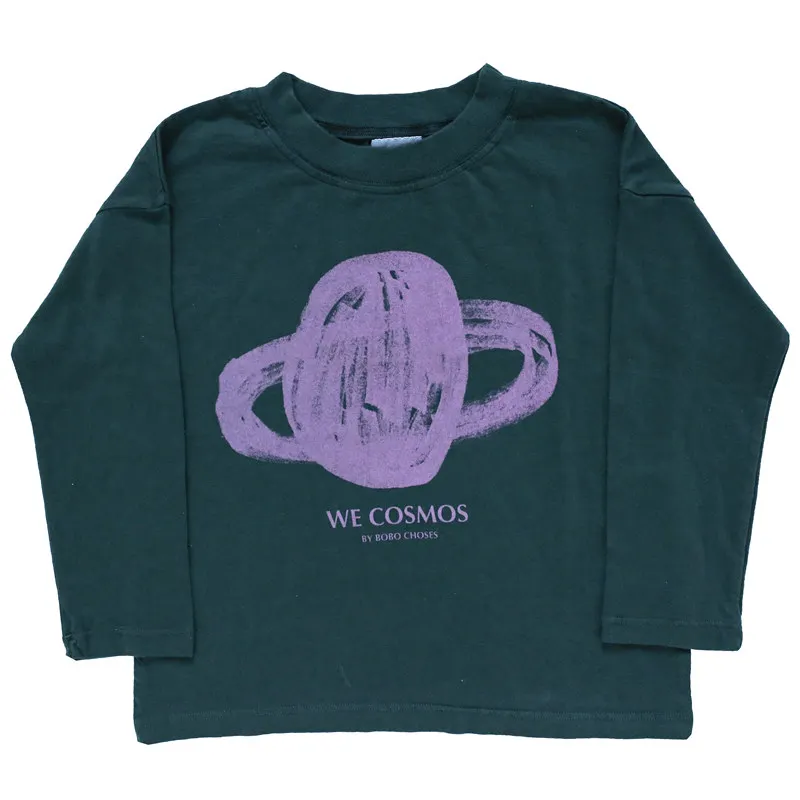 t shirt Осень, новые брендовые Детские футболки с длинными рукавами Толстовка со звездочками с геометрическим рисунком черепа для мальчиков, топы для маленьких девочек, халат в стиле ниндзя, одежда От 1 до 10 лет - Цвет: t shirt