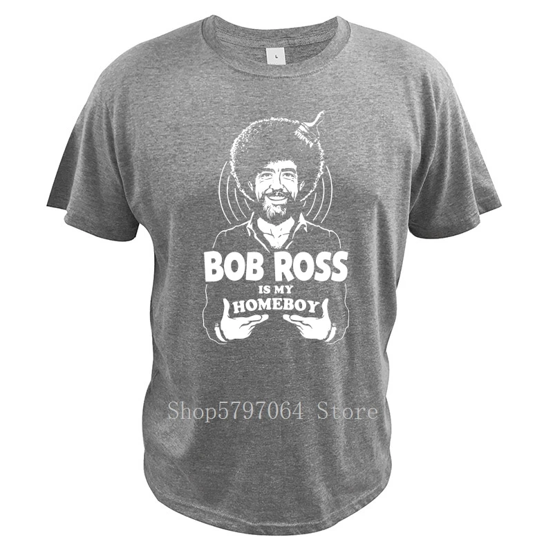 Футболка Боб Росс с надписью Joy Of Painting Tv Show Tops Bob Ross Is My Homeboy забавная повседневная