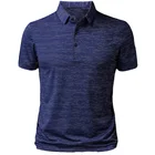 Новинка 2021, летняя рубашка-поло с коротким рукавом, облегающая деловая повседневная мужская рубашка-поло высокого качества, Мужская брендовая одежда