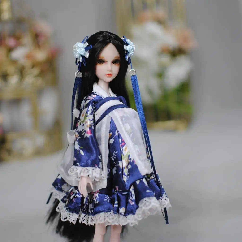 

Blue Long Dress for Doll Clothes Outfits 1/6 BJD Doll Clothes