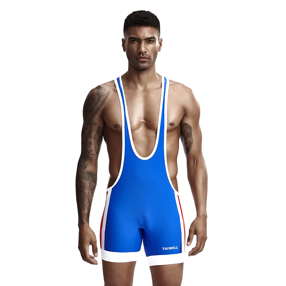 Tauwei Man Full Body Leotards Wrestling singlet Mens Body Building Swimsuit Gym Bodywear Man Tight Swimwear
