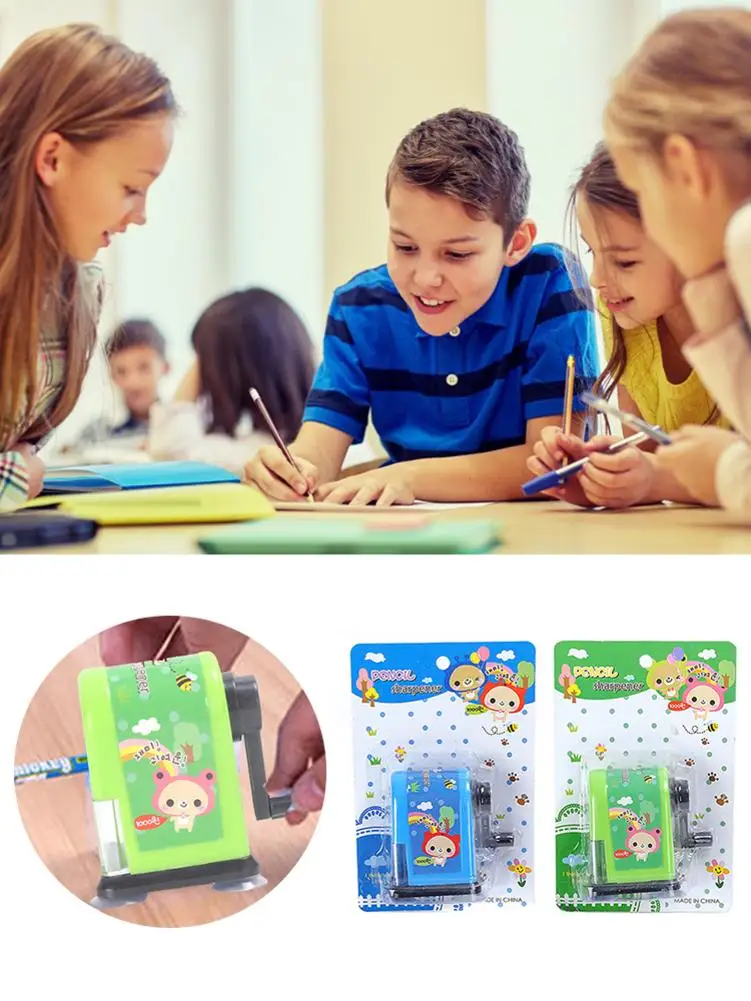 Детская ручная точилка для карандаша Милая мультяшная школьные принадлежности