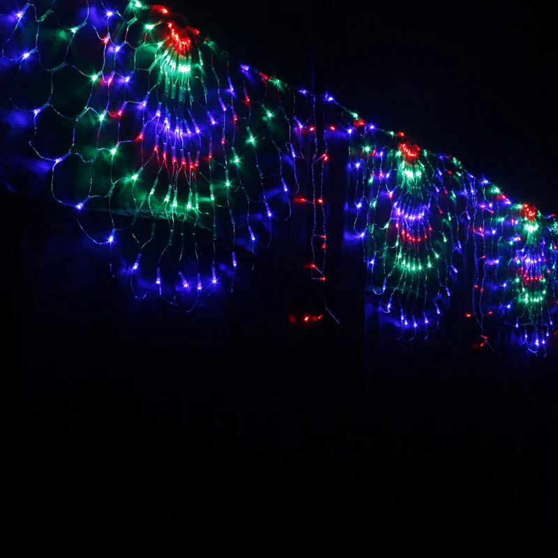 3M RGB павлинов СВЕТОДИОДНЫЙ Крытый 416 светодиодный фея Шторы светильник на