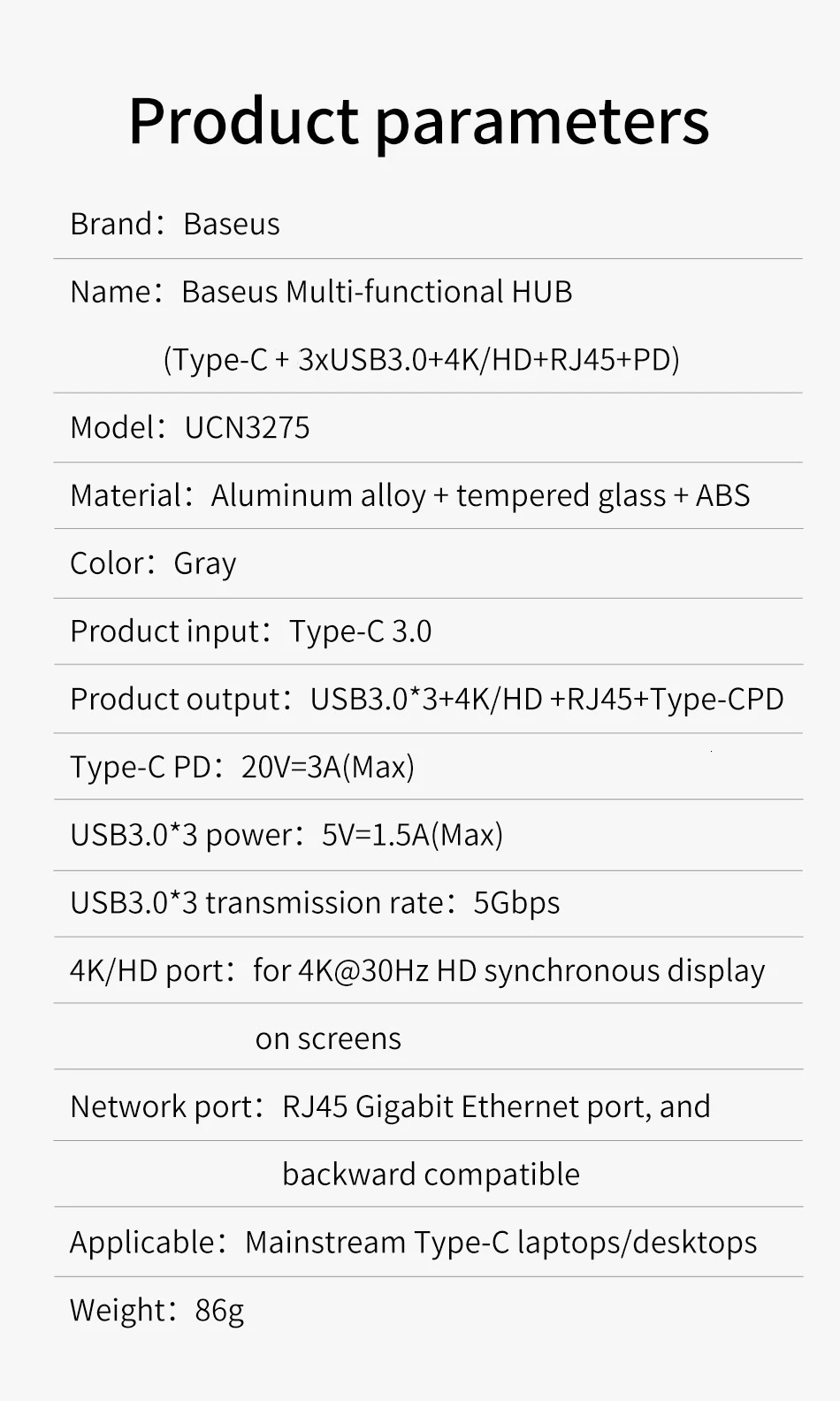 Baseus USB-C Тип C концентратор HDMI RJ45 Мульти USB 3,0 адаптер для MacBook Pro Air док-станция USB C концентратор с Беспроводной Зарядное устройство для наручных часов iWatch