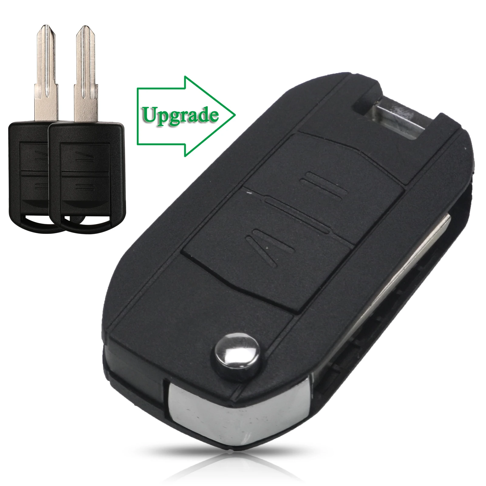 

jingyuqin Modified 2 Buttons Folding Remote Car Key Case Shell Fob For Vauxhall Opel Corsa C Combo Tigra Meriva Agila With Blade