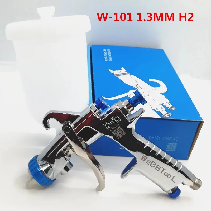 Натуральная qr cod W-101 пистолет-распылитель 134G w101 HVLP ручной Краски пистолет тяжести 1,0/1,3/1,5/1,8 мм мебель покрытия автомобиля Краски Инж - Цвет: W-132G  1.3MM