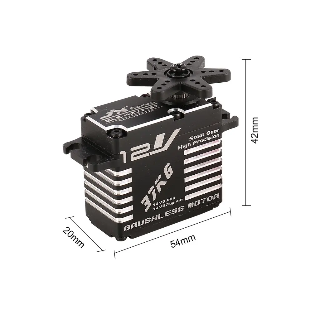 

JX BLS-HV7132MG 32KG Metal Steering Digital Gear HV Brushless Servo with High Voltage for RC Car Robot Airplane Drone