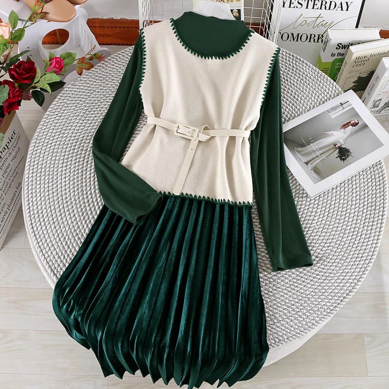 Gagarich женское длинное платье осень весна костюм 2020 новое Золотое бархатное