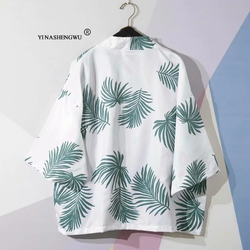 as picture Yukata Женские кимоно кардиган для мужчин традиционное японское кимоно унисекс Harajuku пляжная свободная тонкая рубашка Азиатский японский костюм для косплея - Цвет: as picture