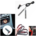 Разноцветные Автомобильные светодиодные ленты 2 в 1, 9 светодиодов для создания атмосферы в салоне, для Volkswagen, vw, POLO, Tiguan, Passat CC, Golf