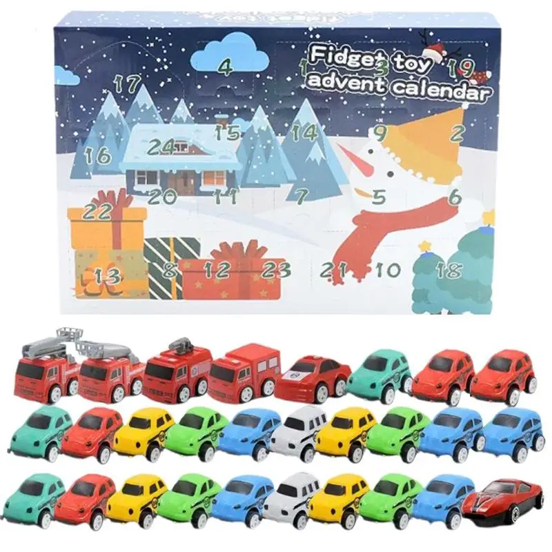 

Advent Calendar Toy Set Christmas Countdown Calendars Car Toys Gift Kids Surprise Blind Box Small Gift Set Christmas Decoraction