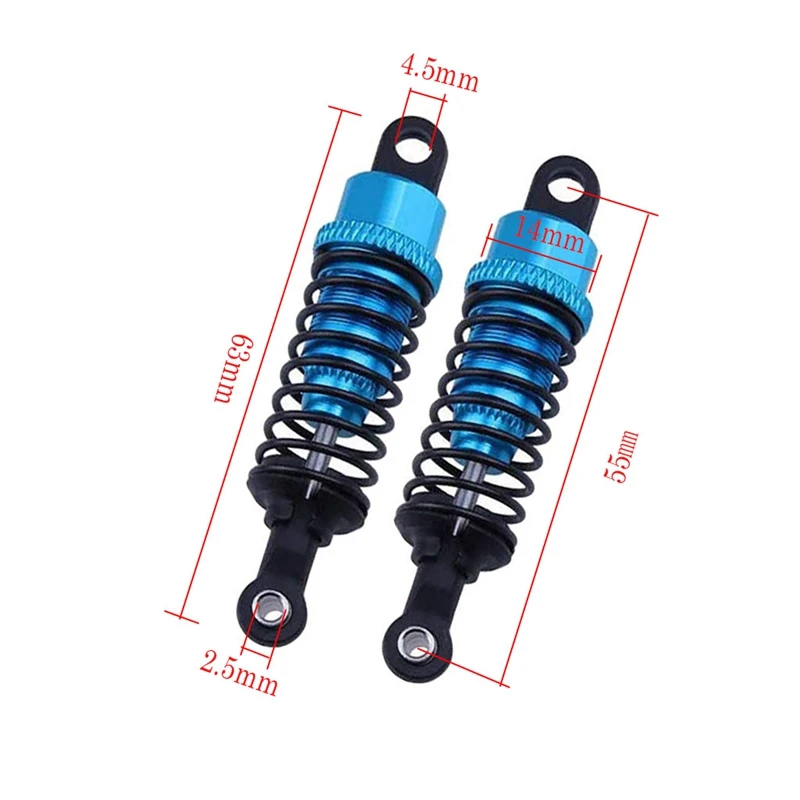 Фото Алюминиевый амортизатор для 1:18 Wltoys A959 A969 A979 K929 сменный A949-55 пульт дистанционного управления №2
