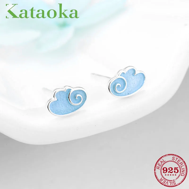 Новые маленькие серьги из стерлингового серебра 925 пробы с эмалью изысканные