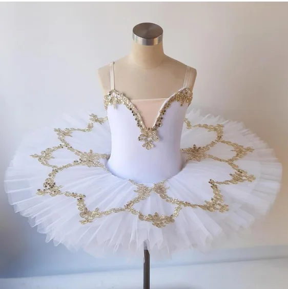 

Pink Blue White Ballerina Dress Professional Ballet Tutu Child Kids Performance Clothes Ballet Costume Dancewear Outfits Girls