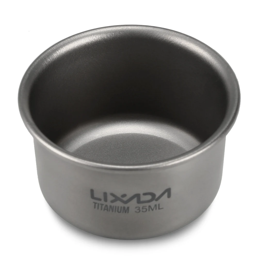 Lixada 1/2/3 шт. для использования вне помещения миниатюрный Сверхлегкий Титан Чай стаканчики посуда для Дома Офиса улицы Кемпинг Пеший Туризм Кофе чайная чашка, кружка 35 мл 8g