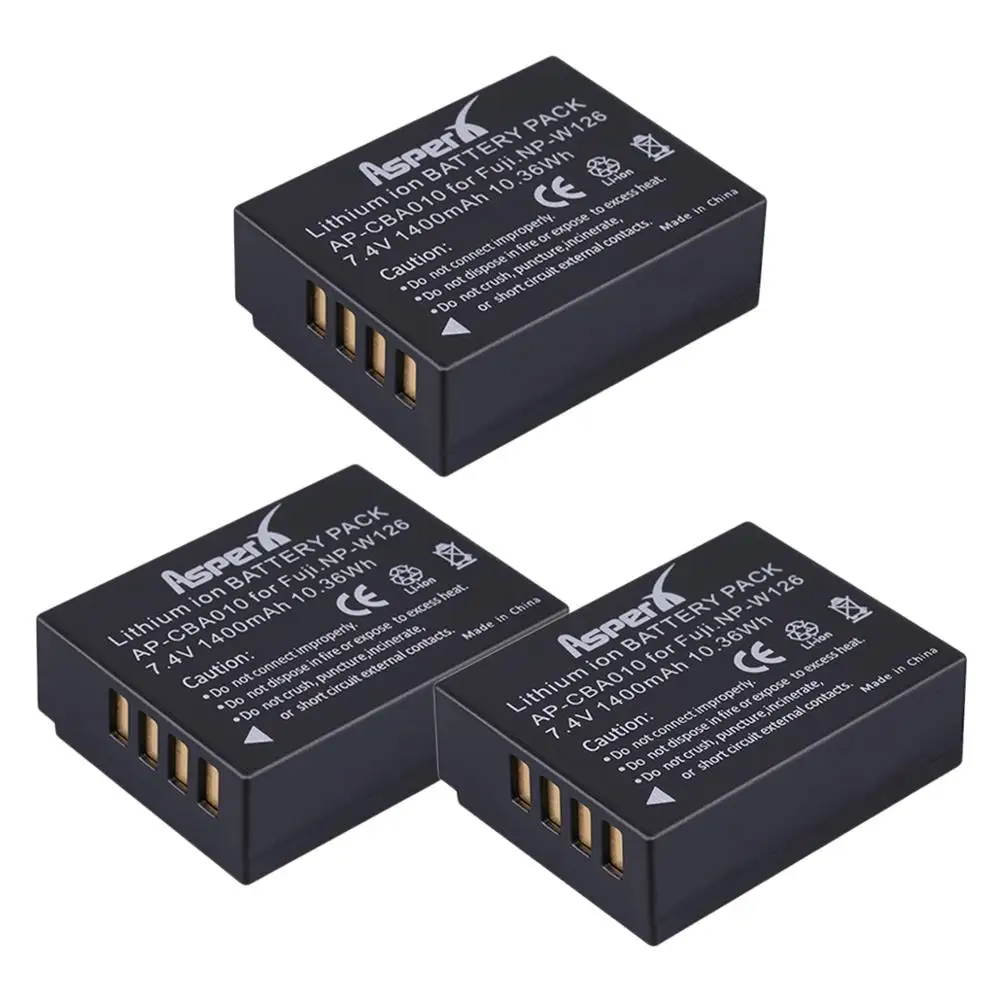 Аккумуляторная батарея для фотоаппарата Fuji X100F XT20 XPro1 Pro2 XE1 XE2 XA1 XA2 XT2 XT10 XM1 XM2 XT1 HS33 30 50, 3x1400 мАч