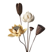 real natural dried pressed lotus flowerdecorative handmade water lily flower branchtable decoration for home