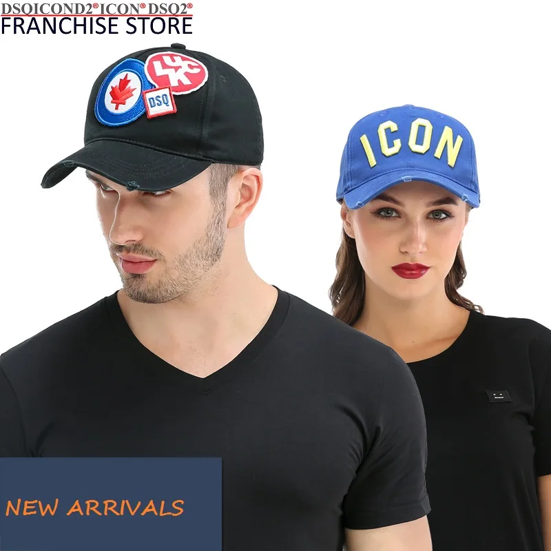 

Men Women Baseball Caps Street Hip Hop Snapback Cotton Hat Embroidery Baseball Casual Dady Outdoor Sun Visor ICON DSQ2 DSQICOND2