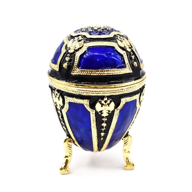 

N58F Enamel Jewelry Organizer Diamond Russian Resurrection Egg Decoration Gift