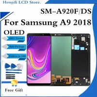 oled a920 lcd display screen with frame for samsung galaxy a9 2018 sm s920fnds display screen touch digitizer assembly part