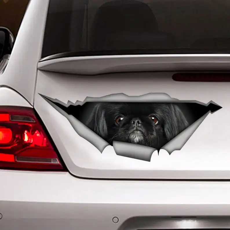 

Black Pekingese sticker, car decal, Pet sticker, Black pekingese car decal
