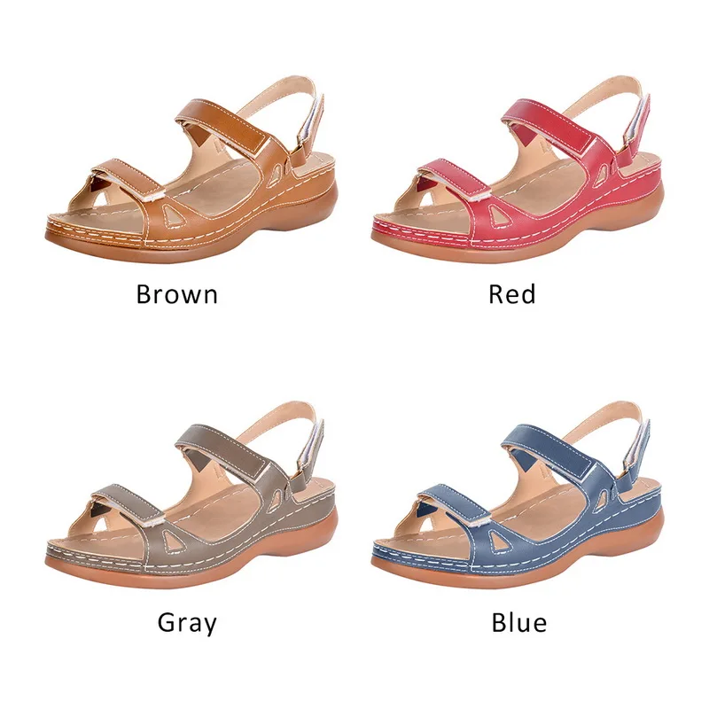 

Akexiya Women Sandals Soft Ladies Sandals Comfortable Flat Sandals Open Toe Beach Shoes Footwear Zapatos De Mujer Shoes Woman