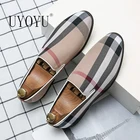 Туфли мужские классические, кожаные лоферы в полоску, пэчворк, ручная работа, Свадебная обувь для вечеринки, оксфорды, большие размеры