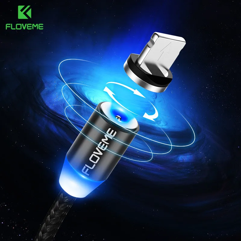 FLOVEME магнитное зарядное устройство Micro Usb кабель для iphone type C Быстрая зарядка