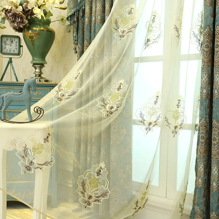 Роскошные жаккардовые шторы из синели в европейском стиле для гостиной спальни