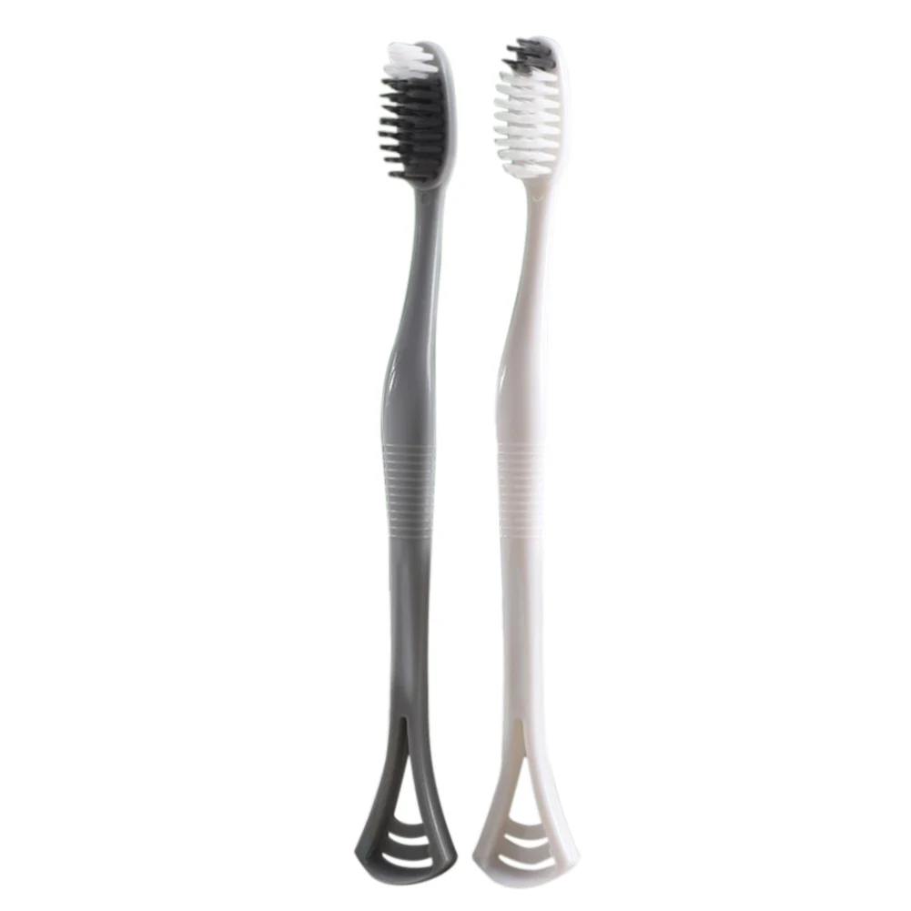

2-in-1 Creative Dual-purpose Tongue Scraper Toothbrush To Remove Bad Breath 2-in-1 Oral Tongue Coating Cleaning Soft Toothbrush