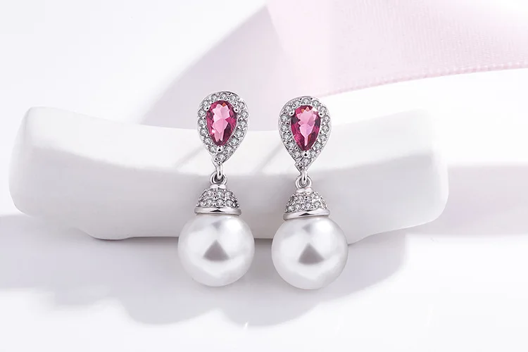 Оптовая продажа аксессуаров для женщин серьги с кристаллами и жемчугом