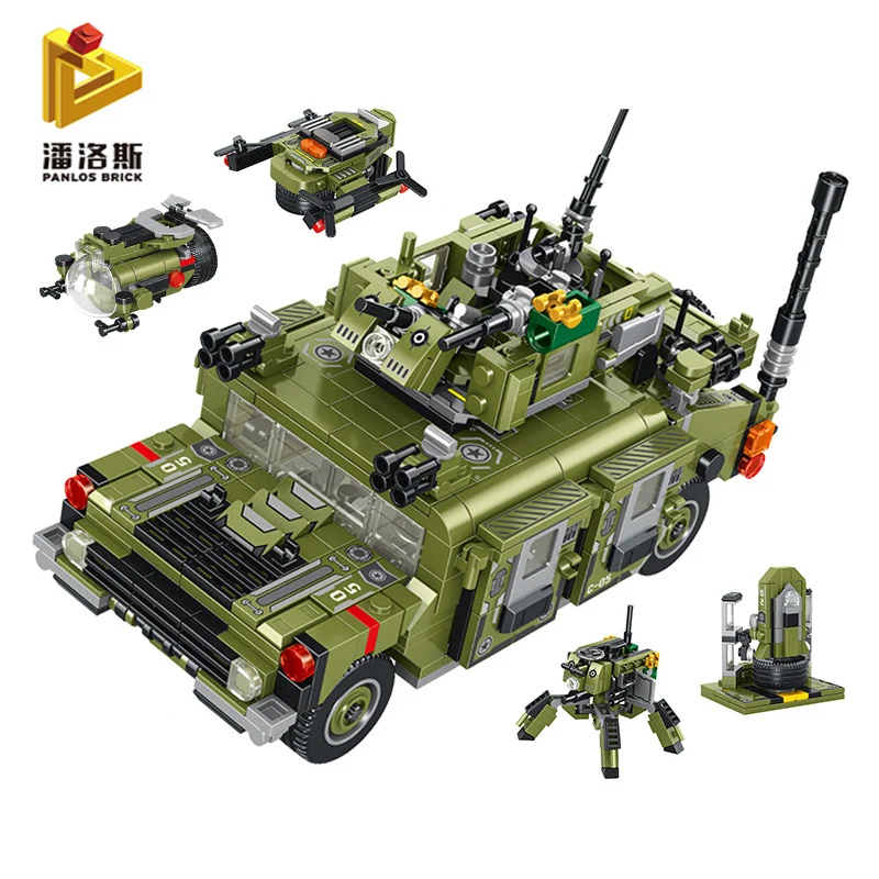 

Building blocks 633025 boy armored infantry fighting vehicle assembled model 8 in 1 children's toy gift