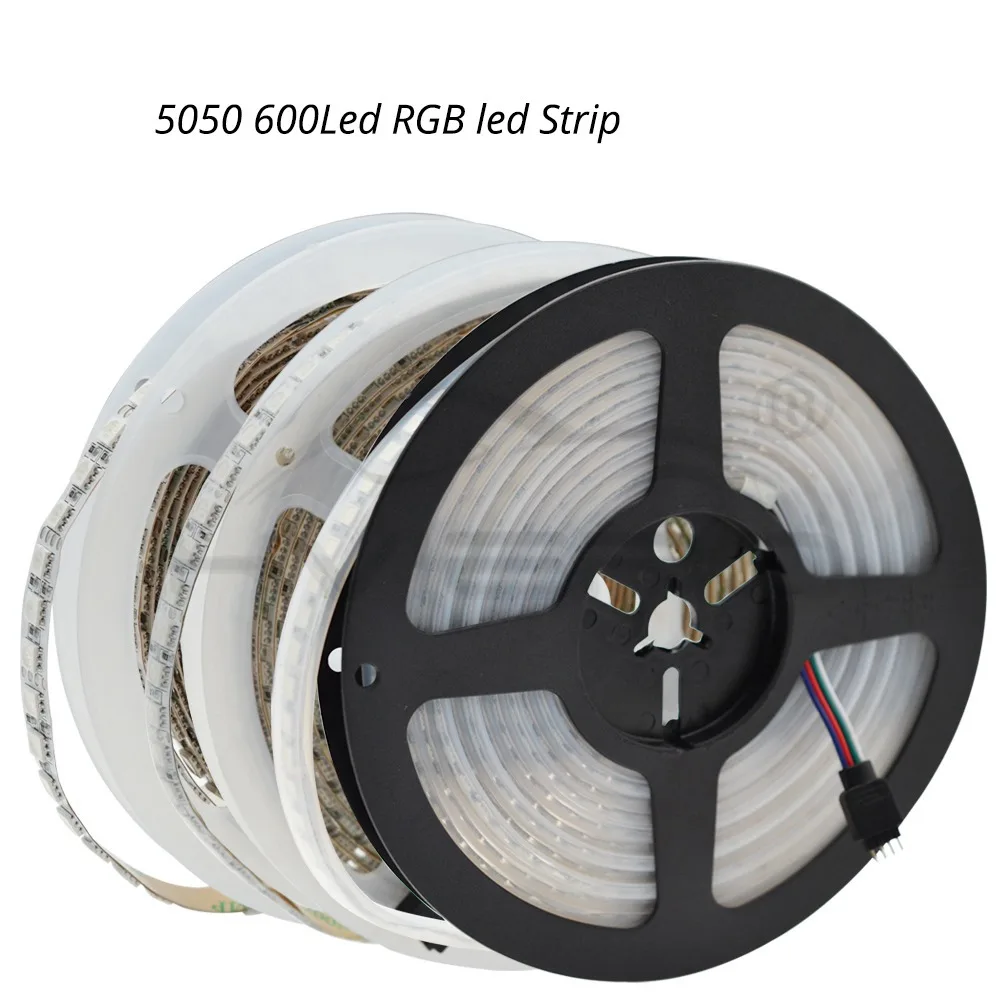 Светодиодная лента RGB водонепроницаемая 5050 5 м 600LED Домашний Светильник гибкая